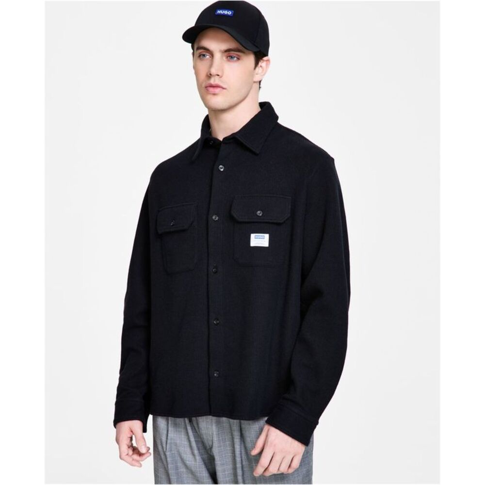 Hugo Boss Mens Oversized-Fit Shirt Jacket, NWT